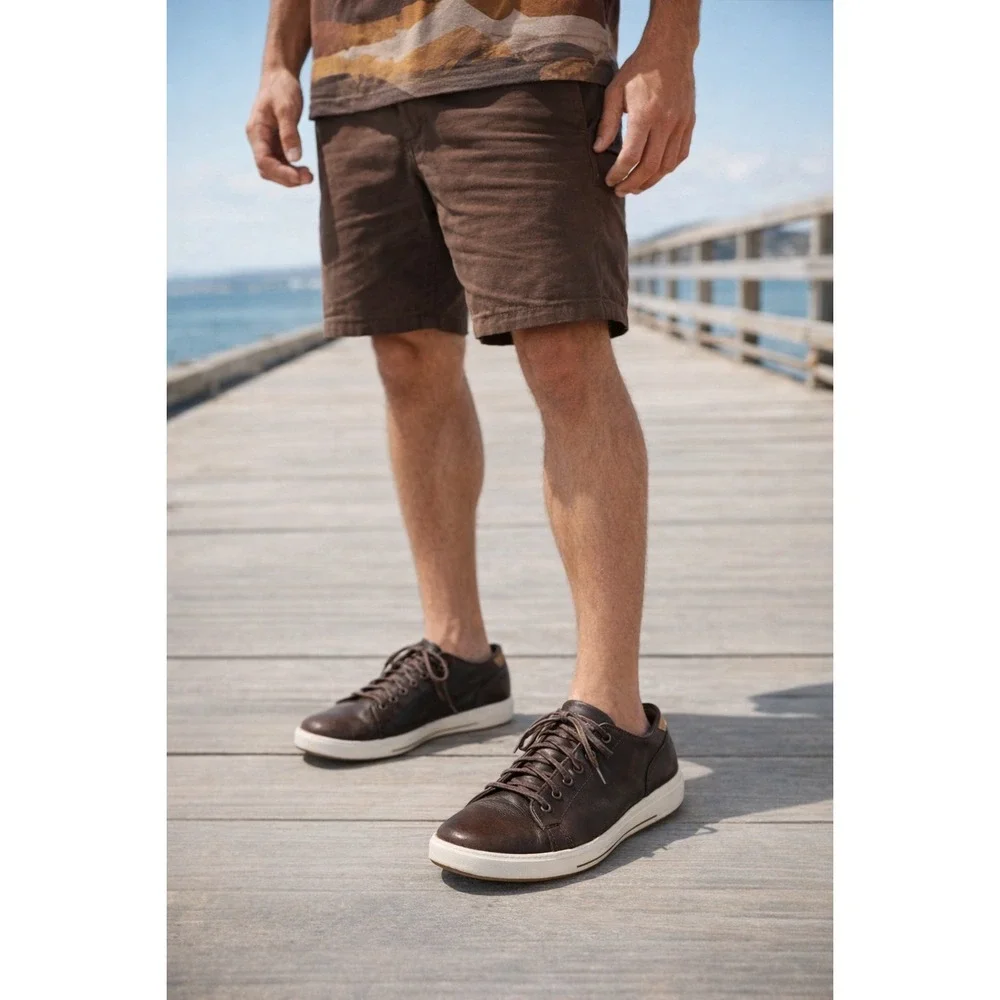 Skechers Classic Fit Me Shoes Air-Cooled Memory Foam Brown‎ Leather Preppy 13***